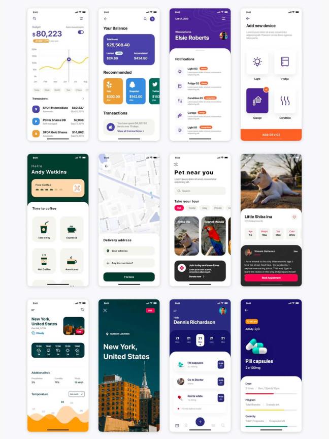 60个卡片样式列表页UI KIT源文件下载，xd格式UI源文件下载