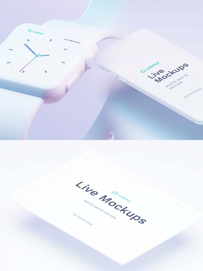 设计师必备，七款苹果手机iphone，iPad，iMac，Watch.sketch源文件