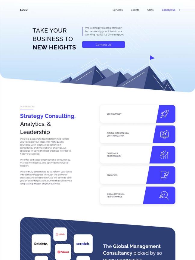 简约大气的科技感着陆页 | 网站设计Figma源文件