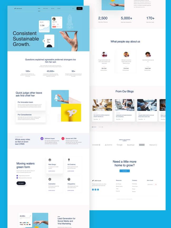 网站建设数字营销公司 | 着陆页源文件分享sketch，xd，figma格式