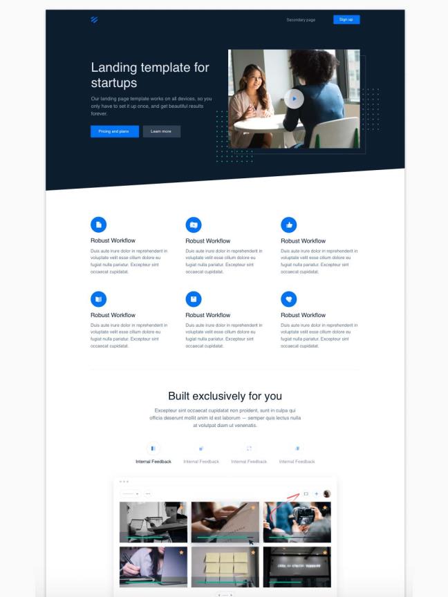 SaaS 业务 – 网站设计公司登陆页面设计sketch源文件，html静态前端源文件