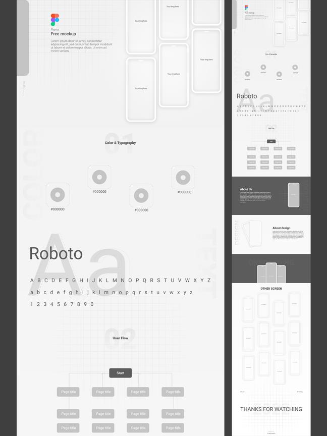 UI设计师作品集figma模板 | 站酷作品排版设计