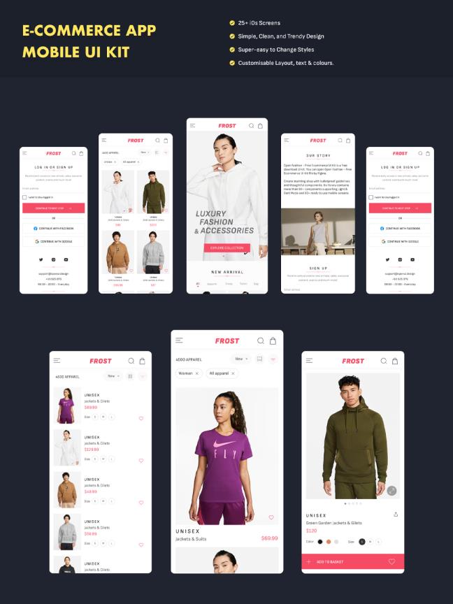 29页服装电商APP设计 | 电商UI设计figma源文件