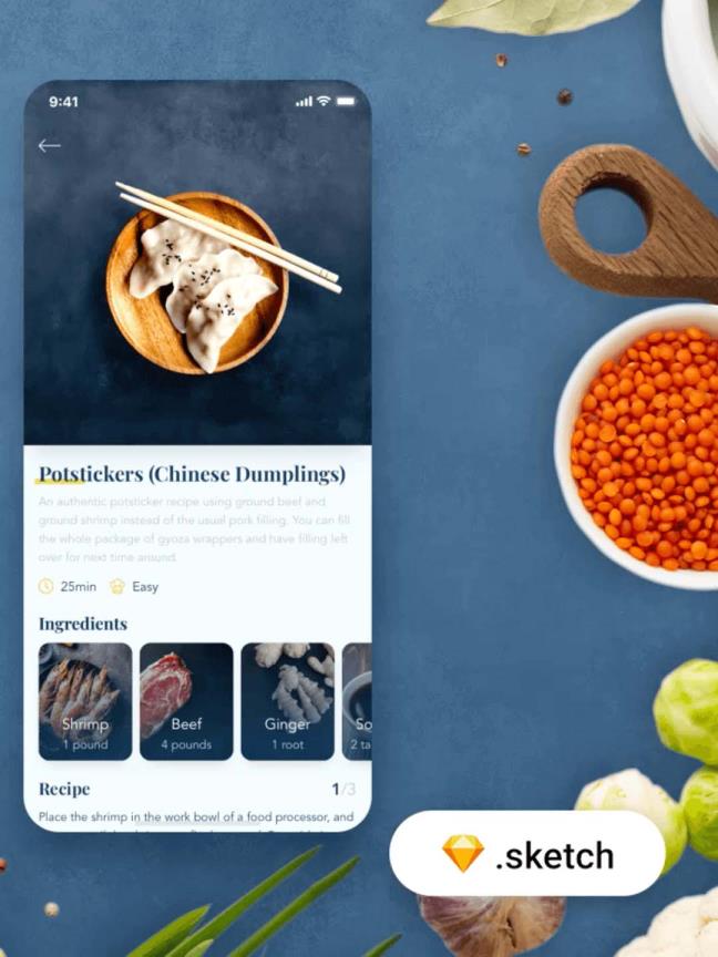 中餐美食订餐App，sketch源文件免费分享