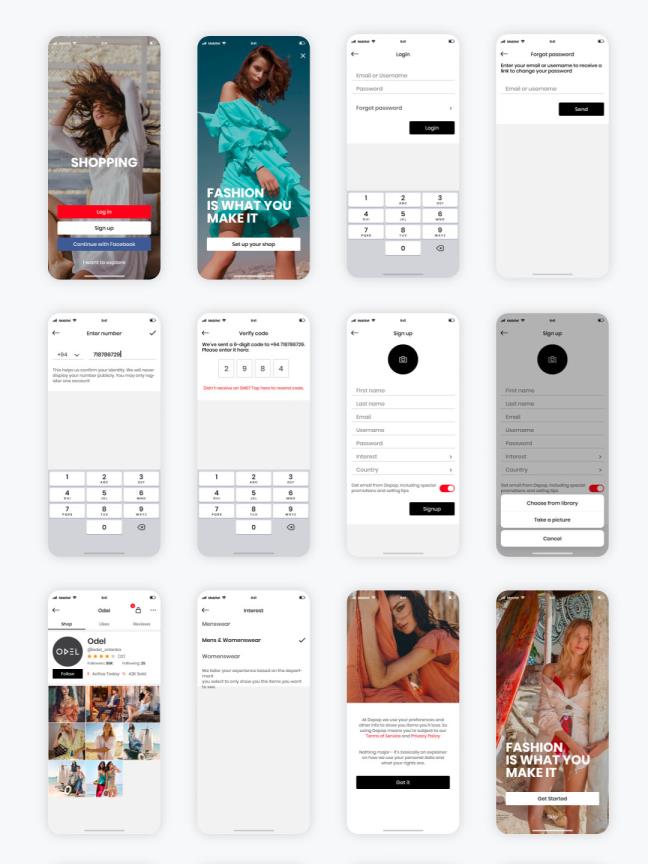 高端电商APP,服装时尚电商app .ai .xd素材下载