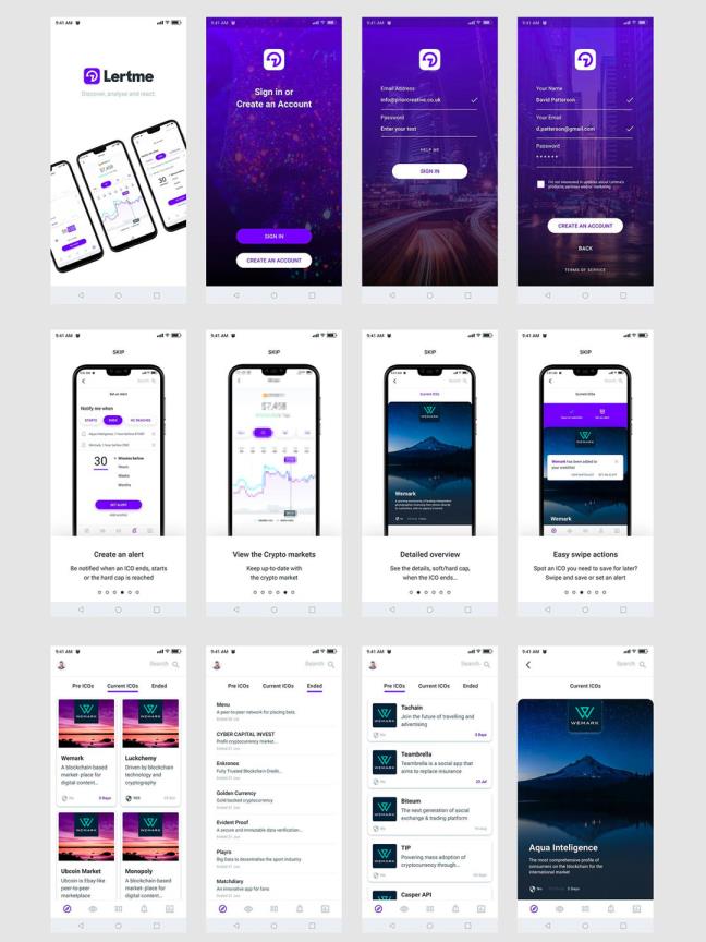 全套37个页面数字货币钱包类app UI源文件下载，sketch资源下载