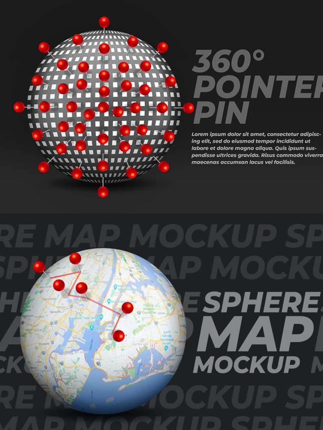 3D地球展示样机，地球psd样机mockup模板源文件