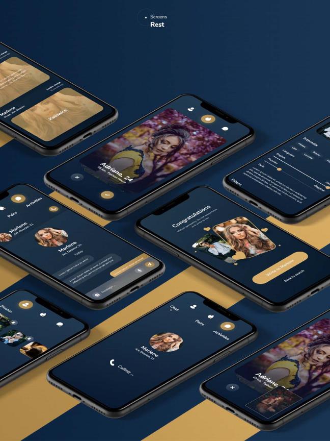 约会，相亲，交友平台App UI设计xd源文件