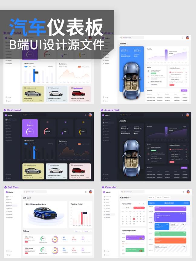 汽车销售服务仪表板,B端设计源文件FIGMA源文件免费分享