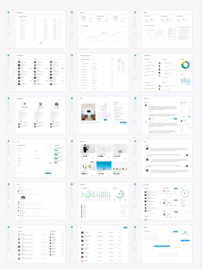 金融类产品后台管理界面UI模板sketch源文件