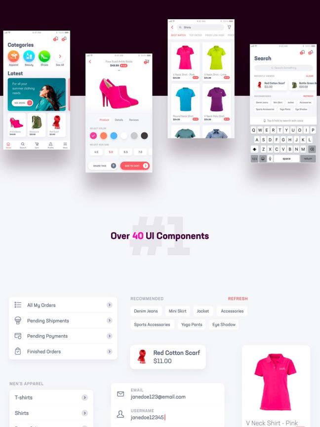 电商app ui kit .xd素材下载