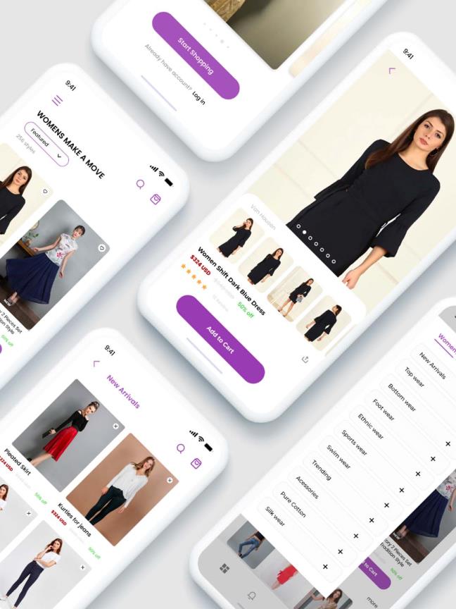 高端电商/海外电商/服装电商类APP模板,UI资源下载，xd源文件
