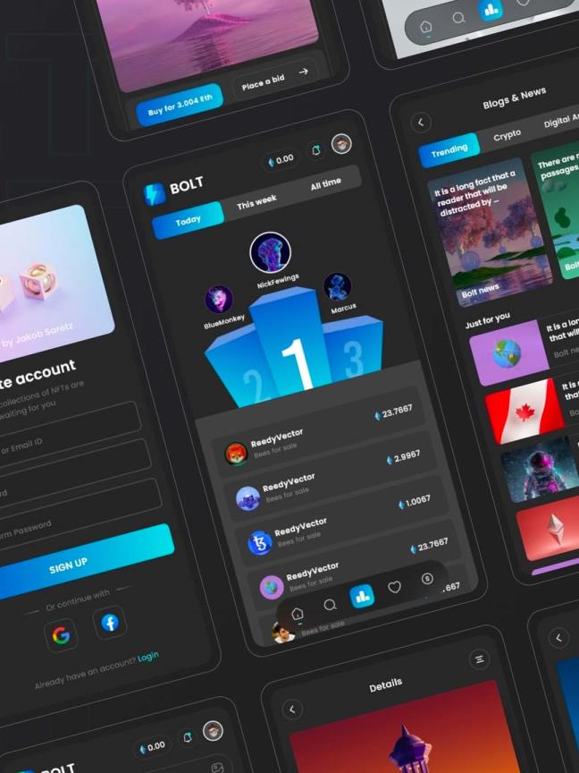 NFT数字资产APP 设计xd,sketch源文件免费分享