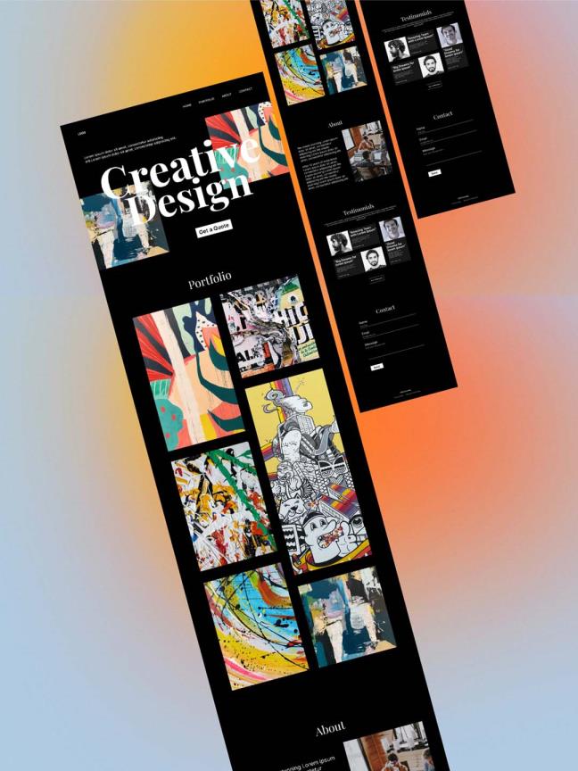 设计师作品集|创意设计公司登陆页设计figma源文件分享