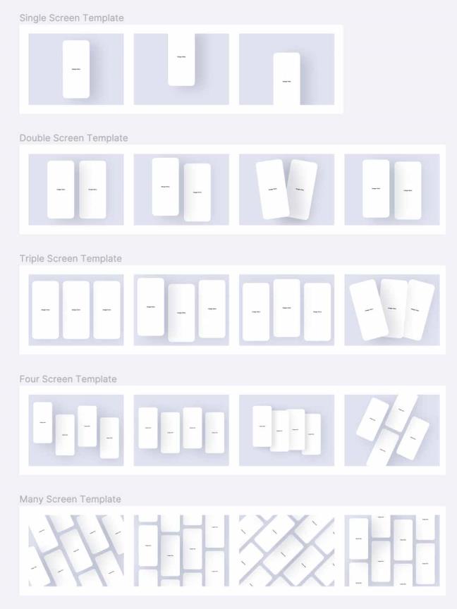 多款手机样机作品集排版设计figma源文件