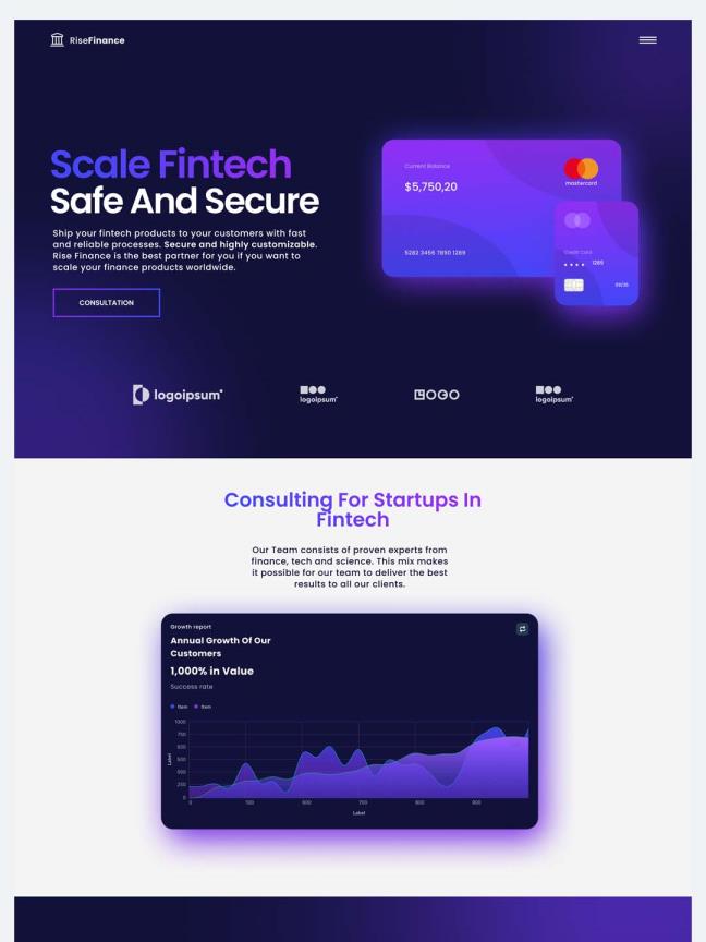 金融信用卡网站登陆页设计figma源文件