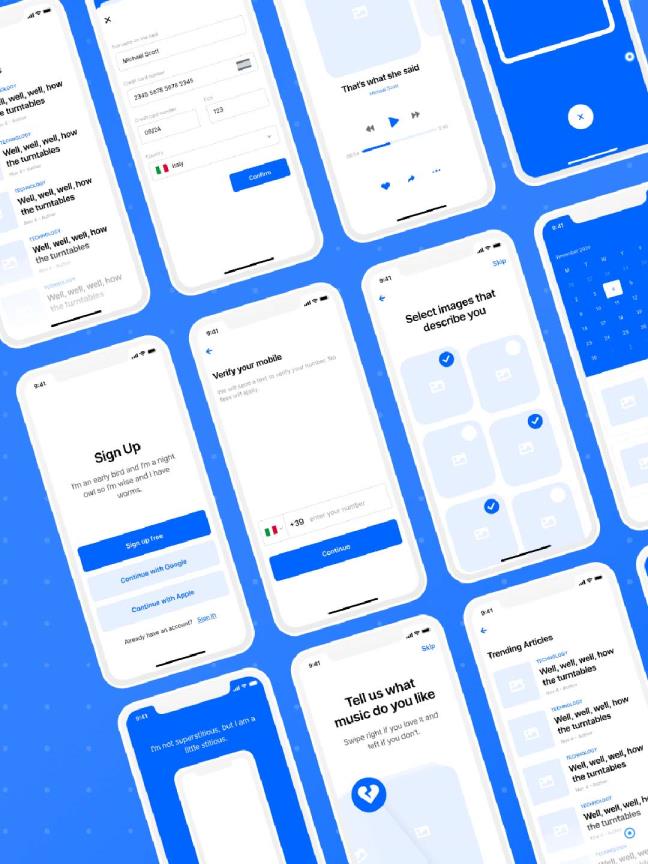 iOS 14 APP的线框XD工具包，包含120屏