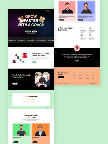 自由设计老师着陆页网站模板figma源文件