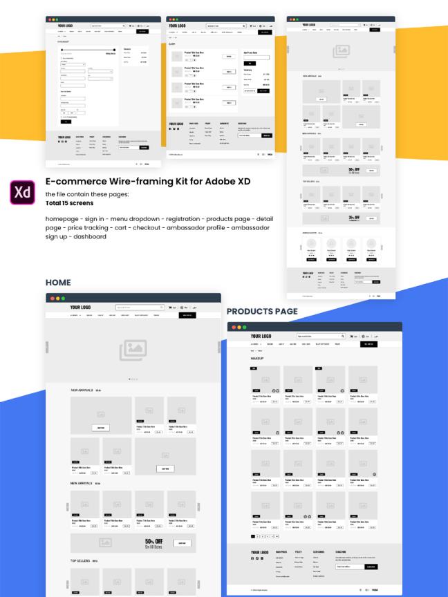电商网站高保真原型图 | 网页设计XD源文件