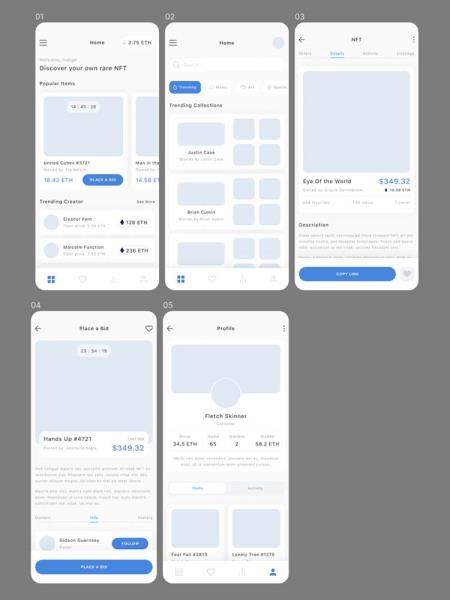 NFT高保真app原型图figma源文件免费分享