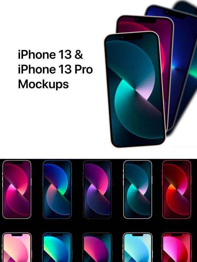 免费iPhone13样机mockup模板figma源文件