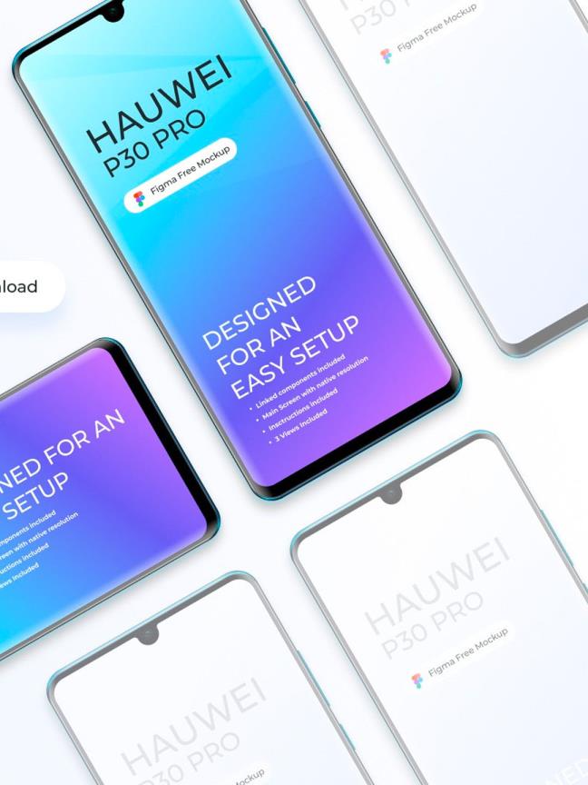 华为P30 Pro Mockup .fig .svg素材下载