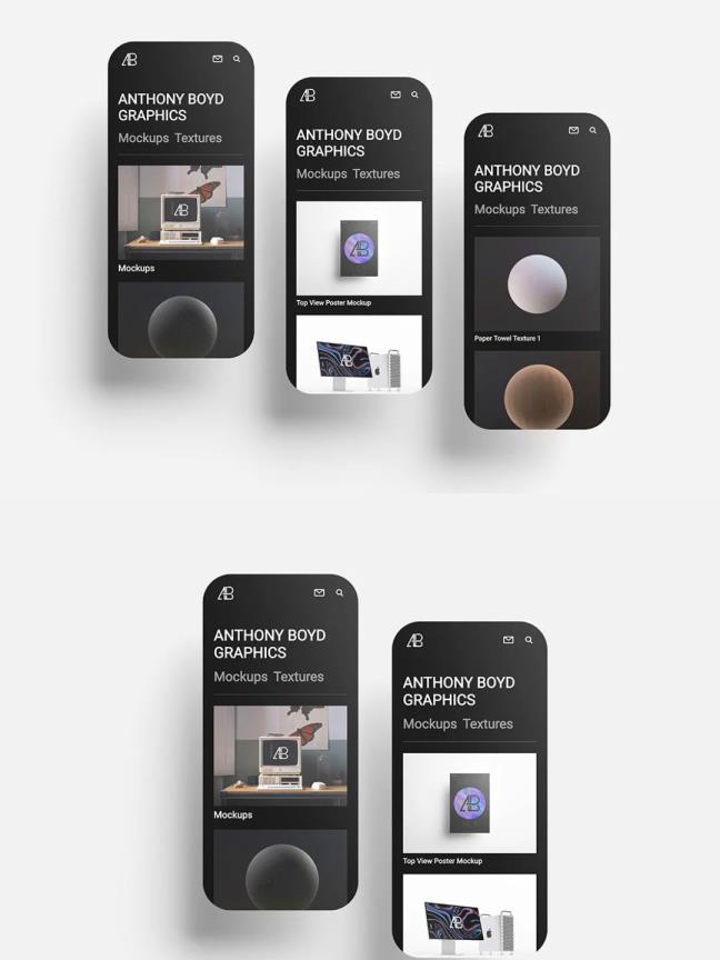 高端圆形手机屏幕样机psd源文件免费下载