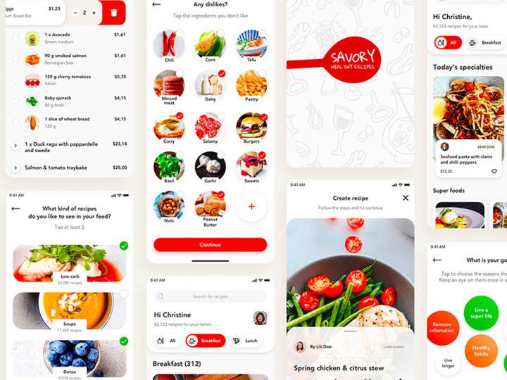 食物APP UI工具包高保真设计源文件分享