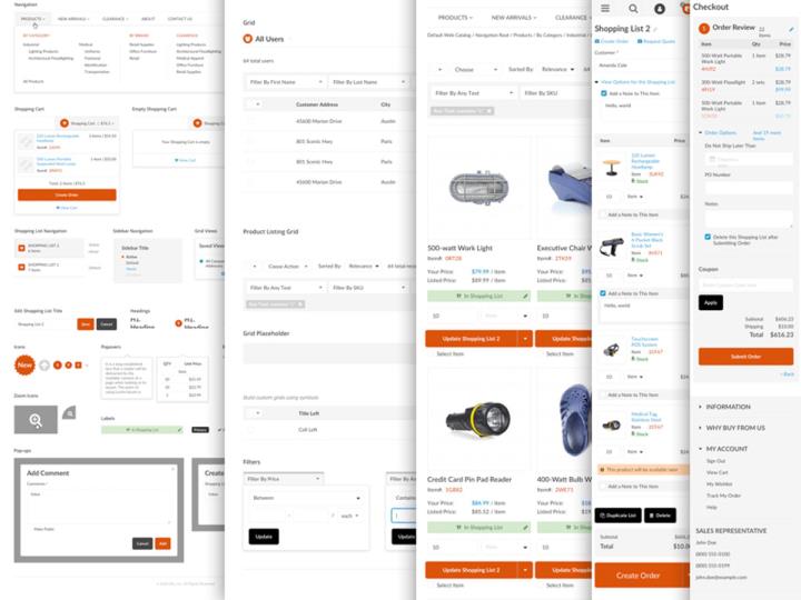 一个大型B2B电商网站的综合UI工具包sketch源文件