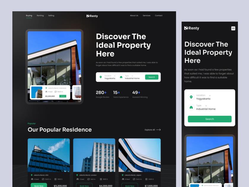 房地产网站登陆页设计figma源文件