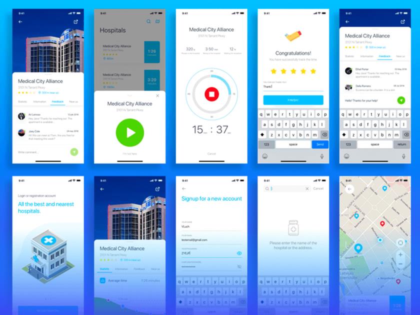 线上就近预约医院诊所app设计sketch源文件