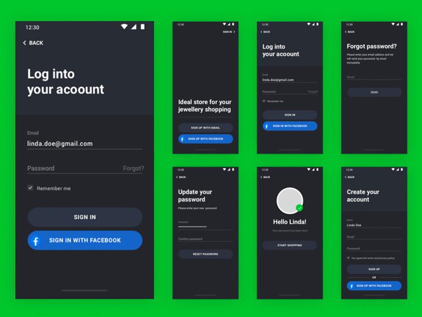 一组登录界面设计sketch源文件免费分享