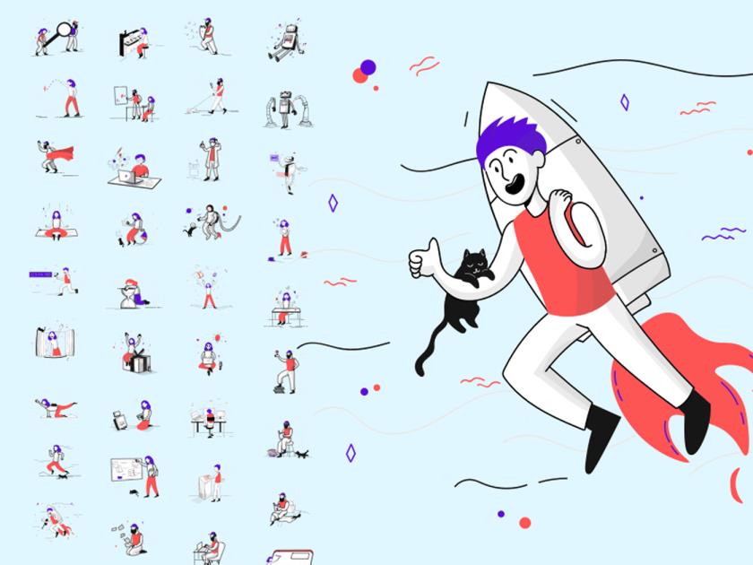 70漂亮的插图sketch资源