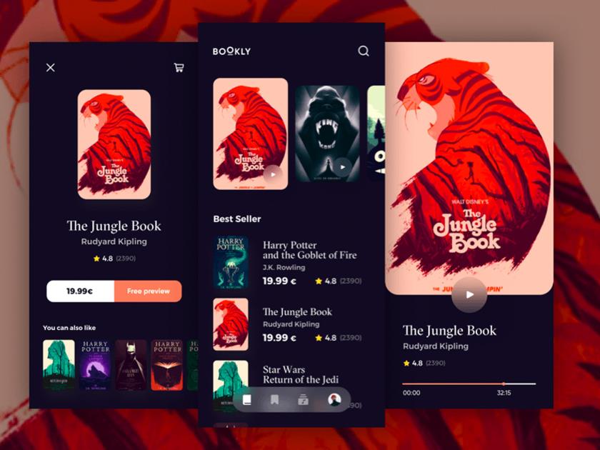 电子书应用程序app概念sketch资源