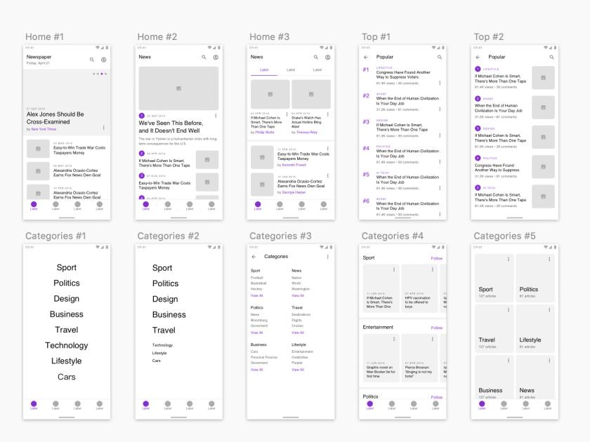 20页阅读类app高保真原型图sketch源文件