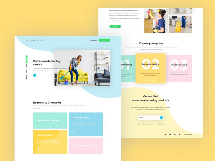 清洁服务登录页sketch资源