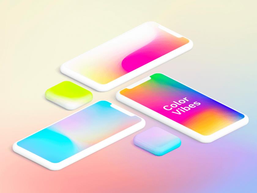 100个彩色抽象的渐变和背景sketch源文件