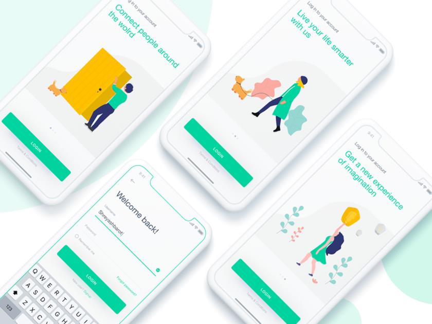 登录启动页插图插画素材sketch资源