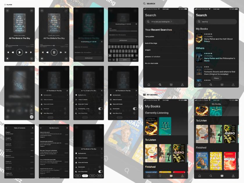 音频书播放器App Kit Sketch资源