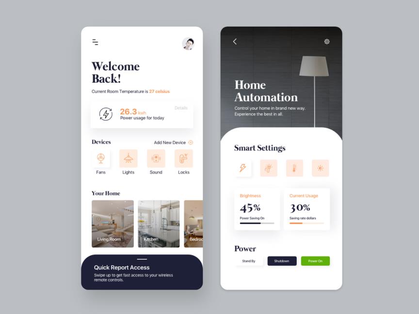 智能家居设计源文件 | UI界面设计Sketch模板