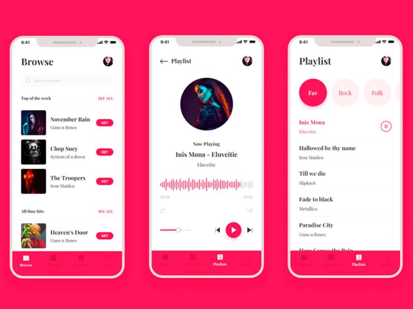音乐播放器App Sketch资源
