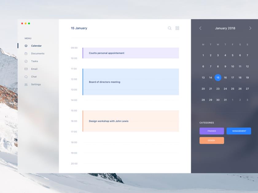 日历UI sketch资源