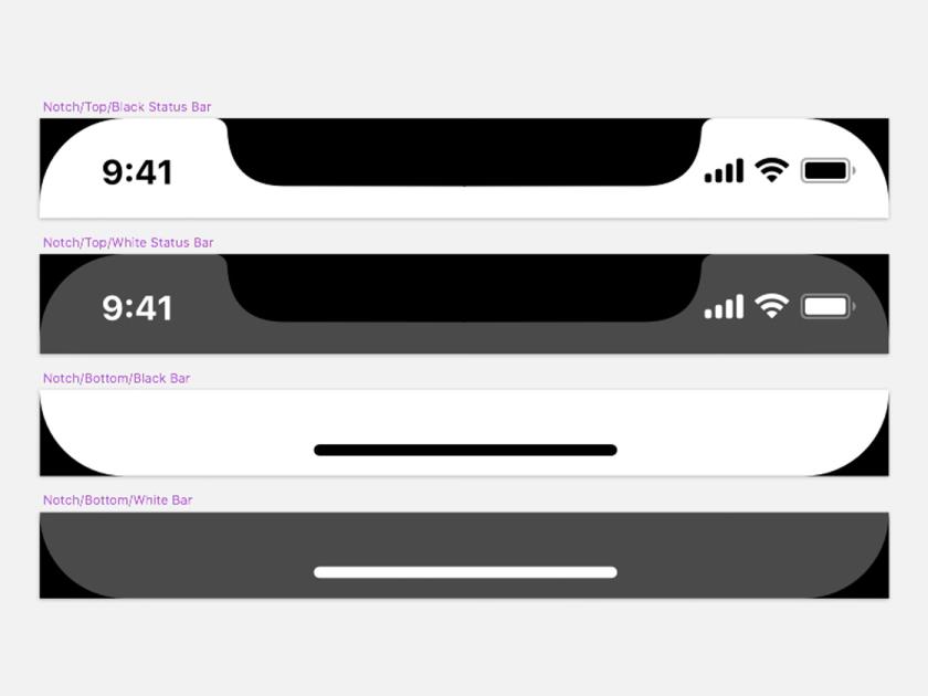 iPhone X缺口覆盖Sketch资源