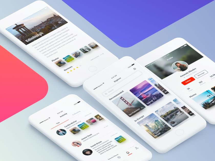 旅游App Sketch资源