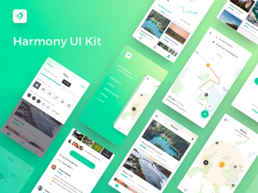 导航移动应用程序的app概念sketch源文件