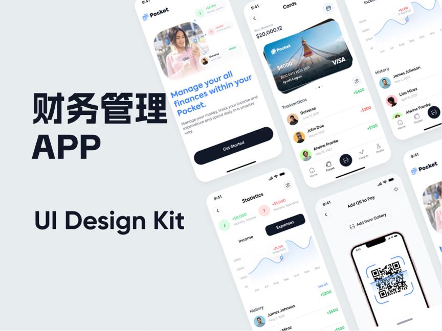 金融财务管理APP界面设计Figma源文件