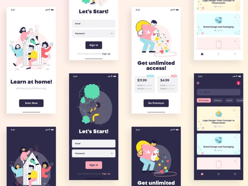 设计课程App概念sketch资源