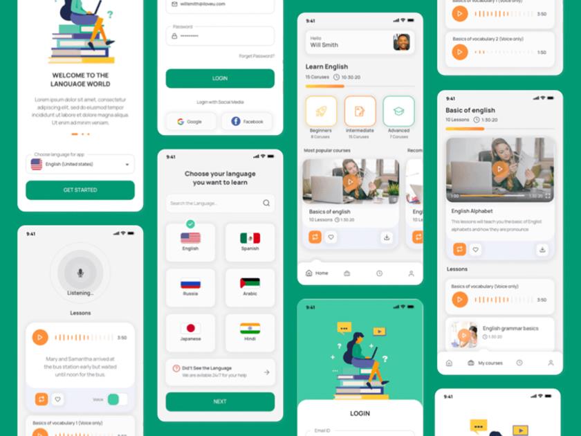 外语学习App Sketch资源