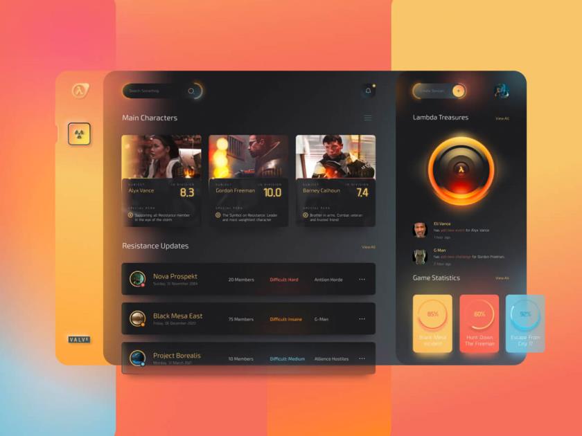 游戏半条命CS界面设计figma源文件