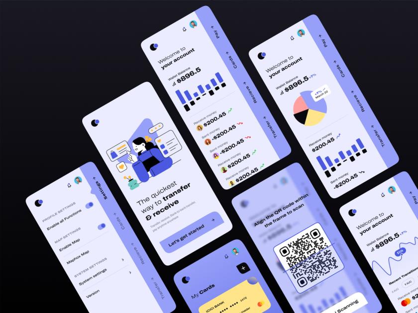 插画年轻版本设计手机银行设计figma源文件